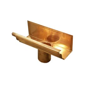 Coppa Gutta Copper Standard Ogee Running Outlet - 80 ø Spigot - 300mm section with spigot fitted