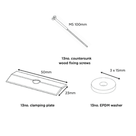 Timloc Dry Fix Ridge/Hip Metal Fixing Pack