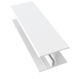 Freefoam 2-Part uPVC 'H' Cladding &amp; Soffit Joint Connector Trim - 3m