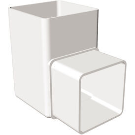 Freeflow 65mm Square 90° Degree uPVC Downpipe Offset Bend
