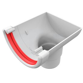 Freeflow uPVC Half Round Gutter Stopend Outlet