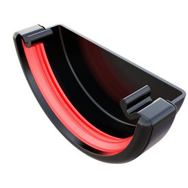 Freeflow 112mm uPVC Half Round Gutter External Stop End