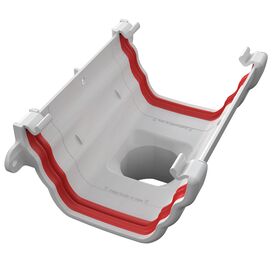 Freeflow 135mm uPVC Ogee Gutter Running Outlet