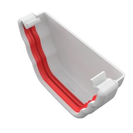 Freeflow 135mm uPVC Ogee Gutter External Stop End