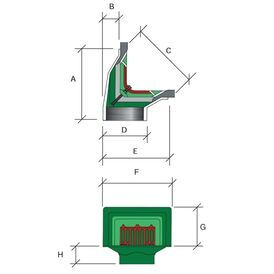 Caroflow 50mm Mini Two Way Balcony Outlet