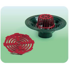 Caroflow 75mm Vertical Threaded Flat Roof Drainage Outlet (Dome Grate)