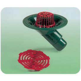 Caroflow 75mm 45 Degree Spigot Flat Roof Drainage Outlet (Dome Grate)