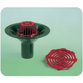 Caroflow 100mm Flat Roof Vertical Spigot Drainage Outlet (Flat Grate)