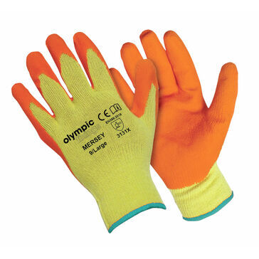 Olympic Fixings Mersey Buiders Orange Latex Glove