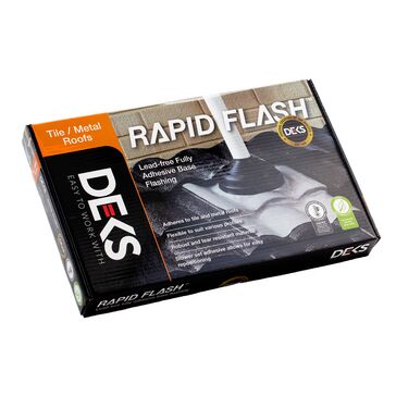 DEKS Rapid Flash EPDM Pipe Flashing For Metal & Tile Roofs 50 -170mm - Black