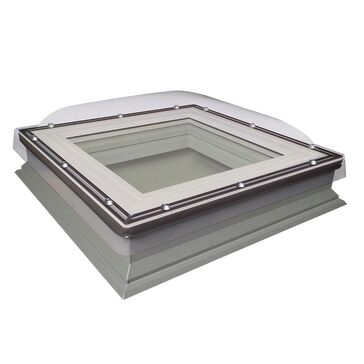 FAKRO DXC-C P4 Secure Double Glazed Domed Flat Roof Window - 90cm x 90cm