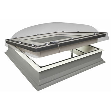 FAKRO DEC-C U8 Z-Wave Opening Quadruple Glazed Flat Roof Domed Window - 100cm x 100cm