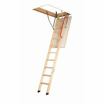 Fakro LWK Komfort 3 Section Folding Wooden Loft Ladder & Hatch