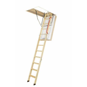 Fakro LWT Energy Efficient Folding Wooden Loft Ladder and Hatch - 305cm