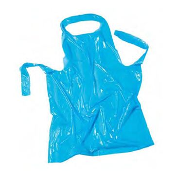 Blue Disposable Aprons 686 x 1170mm 16mu  Flat Packed (Box of 500)