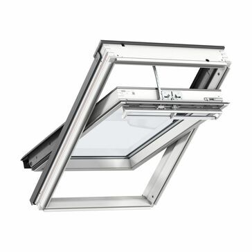 VELUX GGL FK06 206830 White Painted Centre Pivot Solar INTEGRA Window - 66cm x 118cm