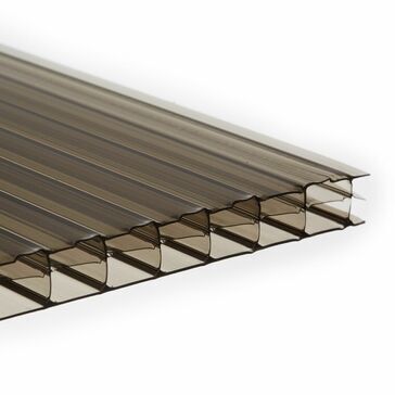 Force 16mm Bronze Twinwall Polycarbonate Roof Sheet