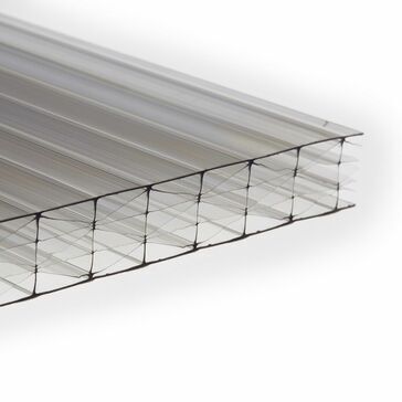 Force 25mm Clear Multiwall Polycarbonate Roof Sheet