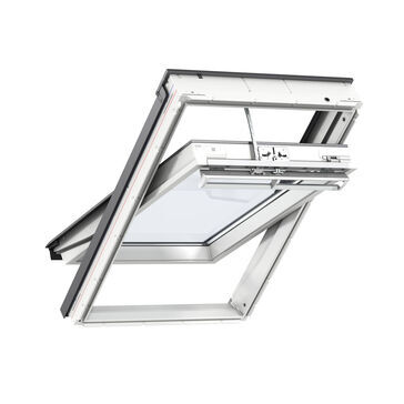 VELUX GGU SK10 006630 White Maintenance-Free Centre Pivot Solar INTEGRA Window - 114cm x 160cm
