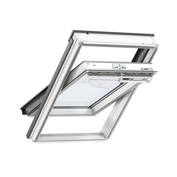 VELUX GGL CK02 206730 White Painted Centre Pivot INTEGRA Solar Window - 55cm x 78cm