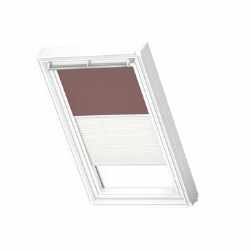 VELUX DFD 4578SWL 'White Line' Duo Blackout Blind - Soft Rose