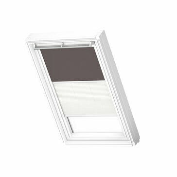 VELUX DFD 4577SWL 'White Line' Duo Blackout Blind - Taupe