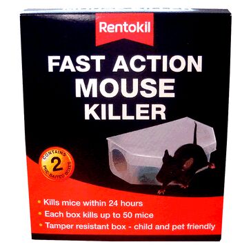 Rentokil Prebaited Fast Action Mouse Killer Bait Station