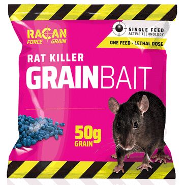 RACAN Force Grain Rat Killer Grain Bait 6 x 25g Sachets