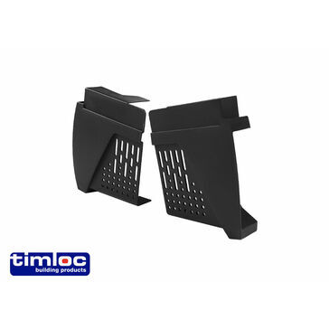 Timloc Dry Fix Verge For Profiled Tile Eaves Closer Pack (Pair) - Black
