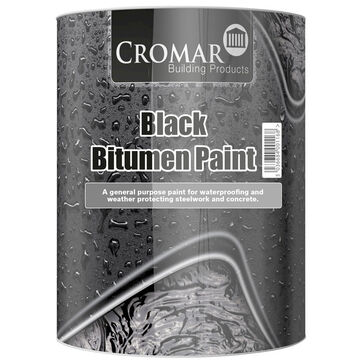 Cromar Black Bitumen Waterproof Paint - 25 Litres