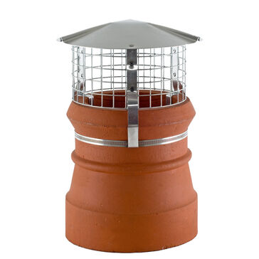 Brewer Gas Stainless Steel Birdguard Chimney Cowl (Fits Pots 6" - 10")