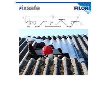 Filon Fixsafe Major Tile - Tubular Purlin Kit (To Suit Maximum 50mm Diameter Tube) CEDR24E SAB CLASS 3 - 1143mm x 3050mm
