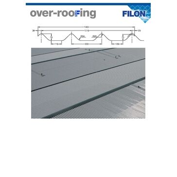 Filon Over-Roofing CAPE FORT PROFILE  - Profix 60 Spacer OPSUPASAFEE SAB CLASS 3 - 1083mm wide