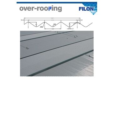 Filon Over-Roofing DOUBLE SIX PROFILE  - Profix 60 Spacer OPDR24E SAB CLASS 3 - 1041mm wide