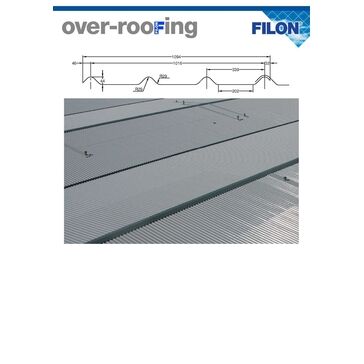 Filon Over-Roofing TRAFFORD TILE PROFILE  - Profix 60 Spacer OPSUPASAFEE SAB CLASS 3 - 1094mm wide