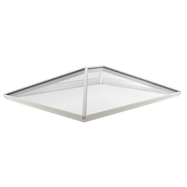 Korniche Aluminium Bespoke Slimline Flat Roof Window Lantern - 2.5m x 1m (No Rafters Included)