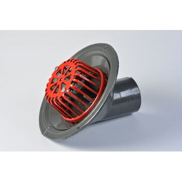 ACO Rain Water Outlet - 45 degree screw with dome grate