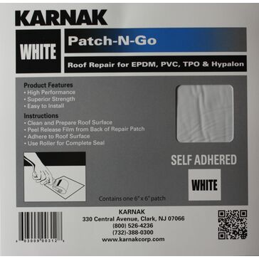 Karnak Patch-N-Go Self Adhesive Patch Repair for EPDM - White