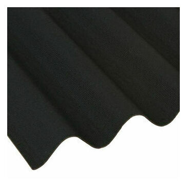 Onduline Bitumen Corrugated Roof Sheet - Black (950 x 2000 x 2.6mm)