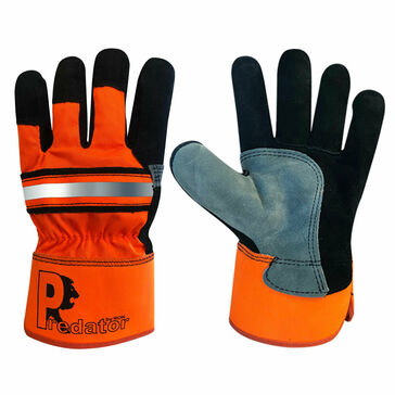 Predator Hi-Vis Heavy Duty Leather Tiger Rigger Gloves Size 10
