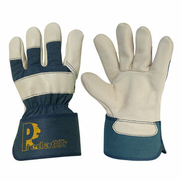 Predator Prestige Heavy Duty Hide Rigger Leather Gloves - Ivory Size 10