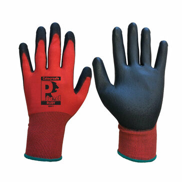 Coloursafe Pred RUBY Grippa Gloves (Red Liner PU)