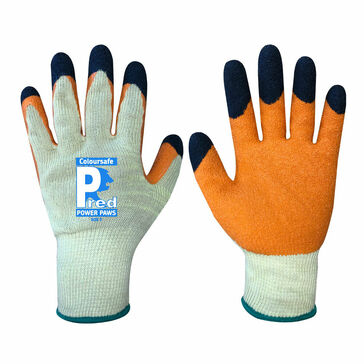 Coloursafe Pred POWER PAWS Heat Resistant Gloves (Orange Latex Tips)