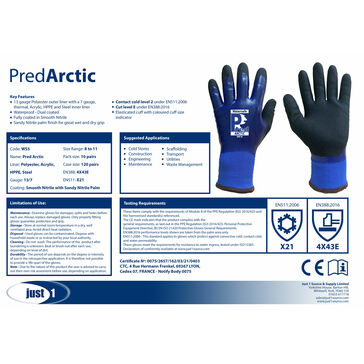 Watersafe Pred ARCTIC Gloves (Sandy Nitrile)
