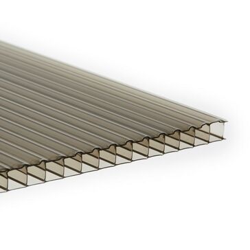Force Polycarbonate Bronze Twinwall Cut to Size Roof Sheeting - 10mm
