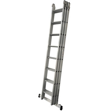Aluminium Dmax Triple Extension Ladder with Stabiliser Bar - 3 x 8