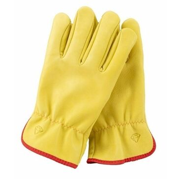 Unbreakable Premium Leather Lined Yellow Drivers Glove