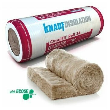 Knauf Insulation Omnifit Roll 34 (100mm x 5200mm x 1200mm) - 24 Packs per pallet