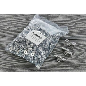Cladco WPC Fixings, Decking fixings, Stainless Clips + M4x30 SS wood screws (100 Pack)