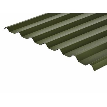 Cladco 34/1000 Box Profile 0.7mm Metal Roof Sheet - Olive Green (PVC Plastisol Coated)